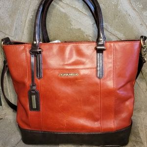 Tignanello red and brown purse